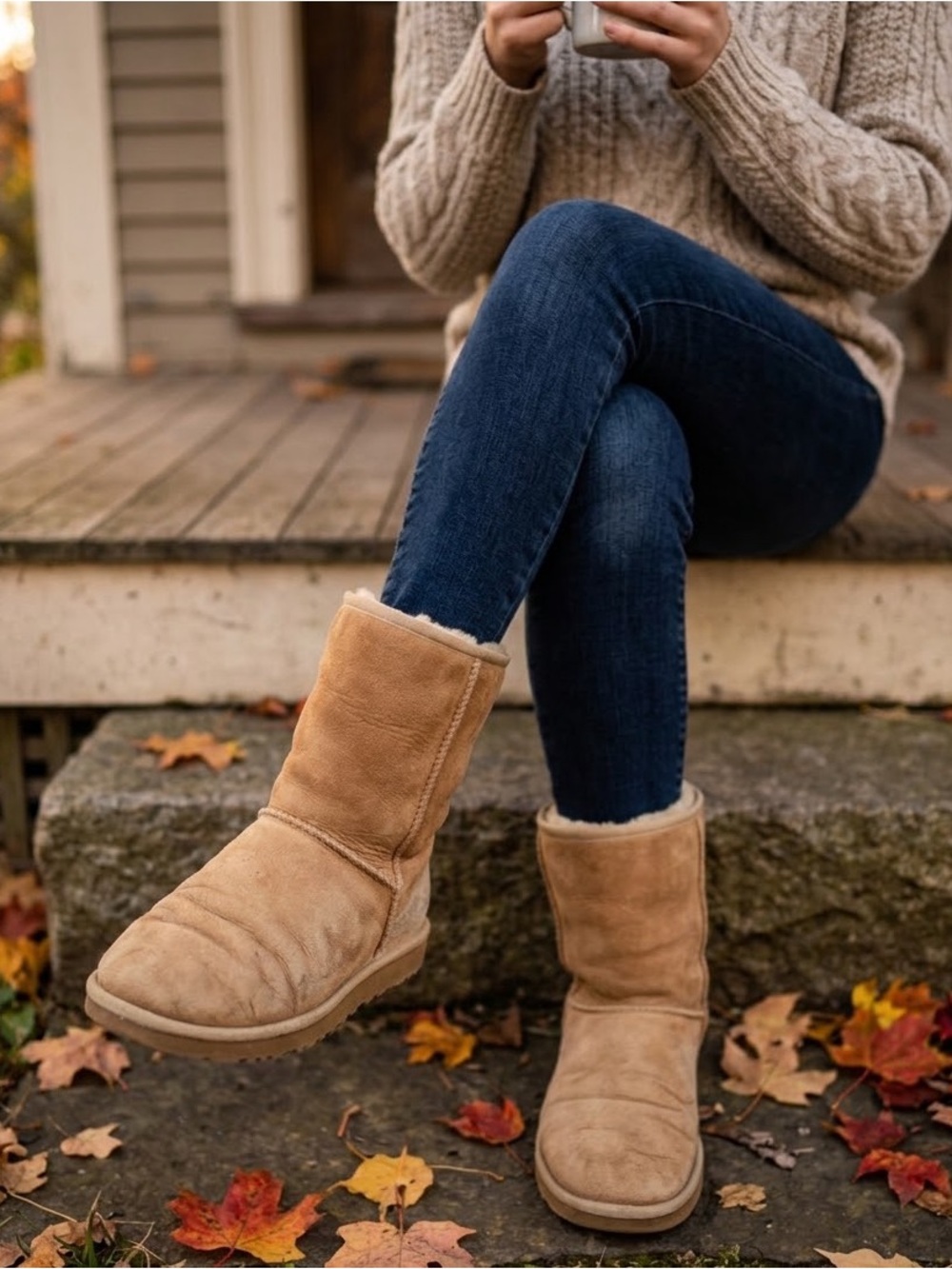 UGG Australia Classic Short Chestnut Suede Boots Size 9 Style 5825